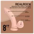 RealRock - verklighetstrogen vibrator med dubbel densitet (hudfärgad) - 20 cm