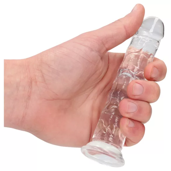 RealRock - realistisk dildo med sugpropp (genomskinlig) - 12,7 cm