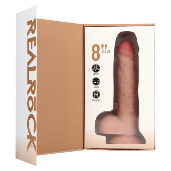 RealRock - roterande vibrator - naturfärg - 20,5 cm