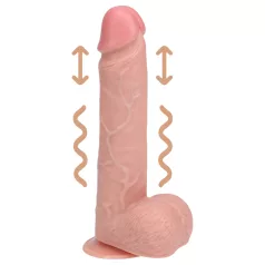   RealRock - dildo med sugkopp och vibrator - naturfärg (20,5 cm)