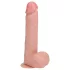 RealRock - dildo med sugkopp och vibrator - naturfärg (20,5 cm)