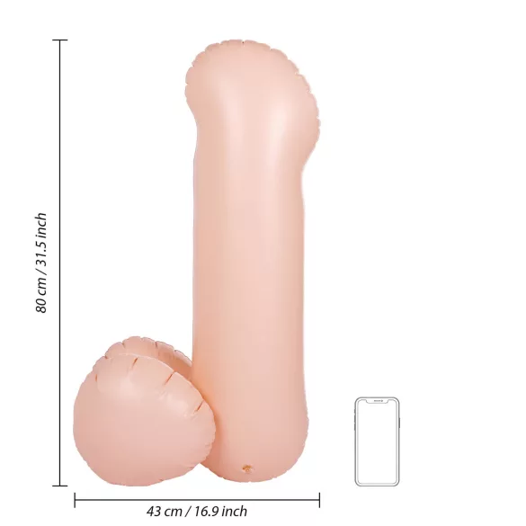S-Line - Blow Me Up - uppblåsbar snoppballong (80 cm)