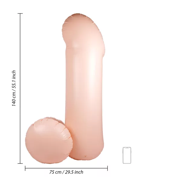 S-Line - Blow Me Up - uppblåsbar snoppballong (140 cm)