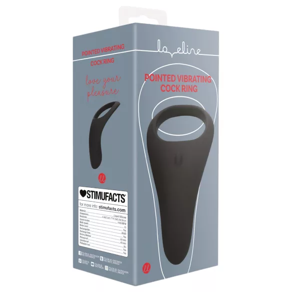 Loveline - vibratorring för penis och pung - uppladdningsbar - svart