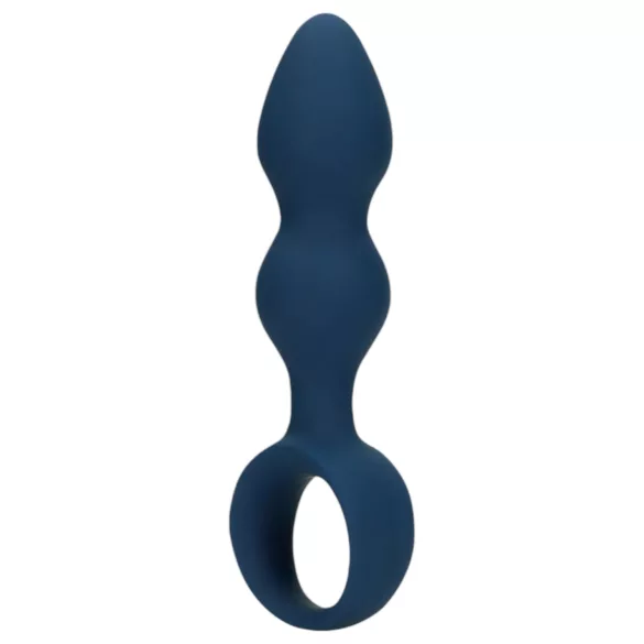 Loveline - analplugg med ringgrepp - liten - blå