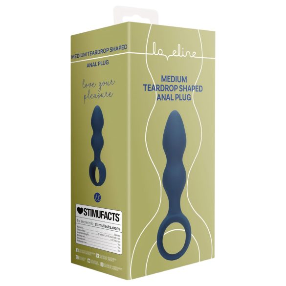 Loveline - ringformad analdildo - medium (blå)