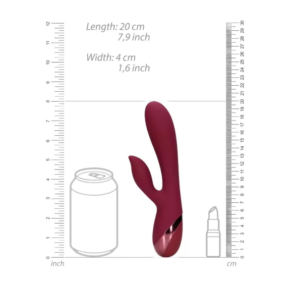 Loveline - klitorisvibrator med arm - uppladdningsbar - röd