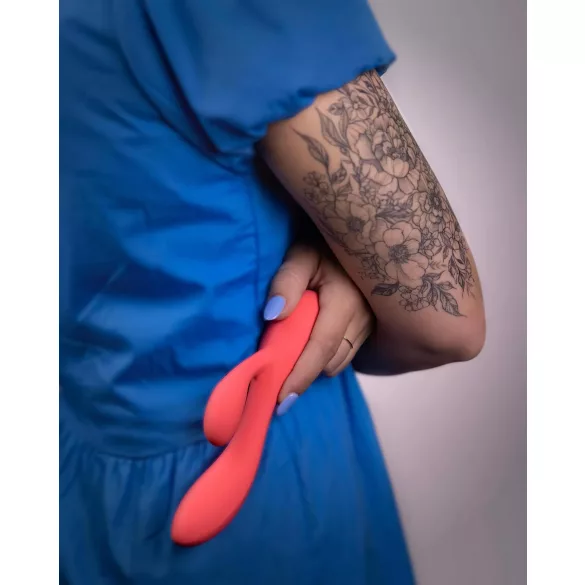 Loveline - rabbitvibrator med klitorisstimulator - uppladdningsbar vattentät