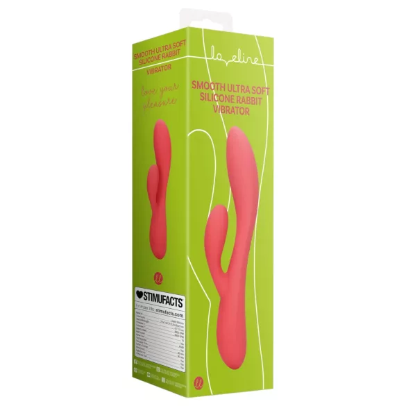 Loveline - rabbitvibrator med klitorisstimulator - uppladdningsbar vattentät