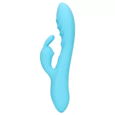  Loveline - rabbitvibrator med klitorisstimulator - vattentät - blå