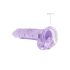 REALROCK - Genomskinlig Naturtrogen Dildo - Lila (17 cm)