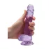 RealRock - realistisk dildo - genomskinlig lila - 17 cm