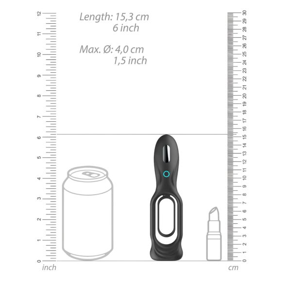 No.88 - vibratorring för penis - svart