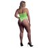 Ouch! - Neon grön body med glödande effekt - XL-4XL