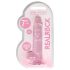 REALROCK - transparent livfull dildo - rosa (17 cm)