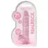 RealRock - realistisk dildo - transparent rosa - 17cm