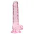 RealRock - realistisk dildo - transparent rosa - 17cm