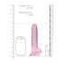 REALROCK - transparent livfull dildo - rosa (17 cm)