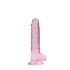 REALROCK - transparent livfull dildo - rosa (17 cm)