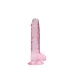 RealRock - realistisk dildo - transparent rosa - 17cm