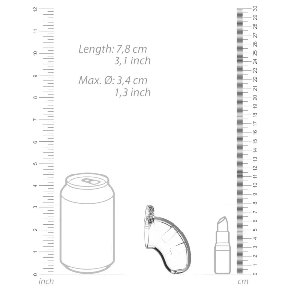 ManCage - Modell 13 penisbura (genomskinlig) - 6,5 cm