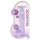 REALROCK - transparent realistisk dildo - lila (19 cm)