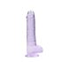 REALROCK - transparent realistisk dildo - lila (19 cm)