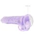 REALROCK - transparent realistisk dildo - lila (19 cm)