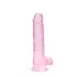 RealRock - realistisk dildo - transparent rosa - 19 cm