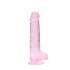 REALROCK - transparent, realistisk dildo - rosa (19 cm)