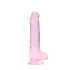 RealRock - realistisk dildo - transparent rosa - 19 cm