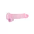 RealRock - realistisk dildo - transparent rosa - 19 cm