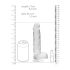 REALROCK - transparent realistisk dildo - genomskinlig (19 cm)