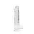 REALROCK - transparent realistisk dildo - genomskinlig (19 cm)