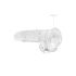 REALROCK - transparent realistisk dildo - genomskinlig (19 cm)