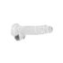 REALROCK - transparent realistisk dildo - genomskinlig (19 cm)