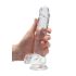 REALROCK - transparent realistisk dildo - genomskinlig (19 cm)