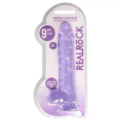 RealRock - realistisk dildo - genomskinlig lila - 22cm