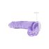 RealRock - realistisk dildo - genomskinlig lila - 22cm