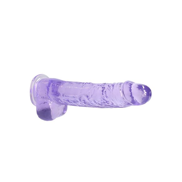 RealRock - realistisk dildo - genomskinlig lila - 22cm