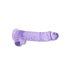 REALROCK - transparent realistisk dildo - lila (22 cm)