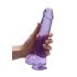 REALROCK - transparent realistisk dildo - lila (22 cm)