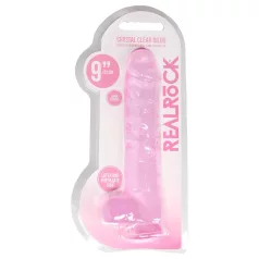 RealRock - realistisk dildo - transparent rosa - 22 cm