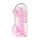 RealRock - realistisk dildo - transparent rosa - 22 cm