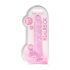 RealRock - realistisk dildo - transparent rosa - 22 cm