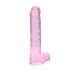 RealRock - realistisk dildo - transparent rosa - 22 cm