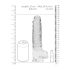 REALROCK - transparent realistisk dildo - genomskinlig (22 cm)