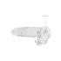 REALROCK - transparent realistisk dildo - genomskinlig (22 cm)