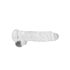 REALROCK - transparent realistisk dildo - genomskinlig (22 cm)