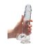 REALROCK - transparent realistisk dildo - genomskinlig (22 cm)